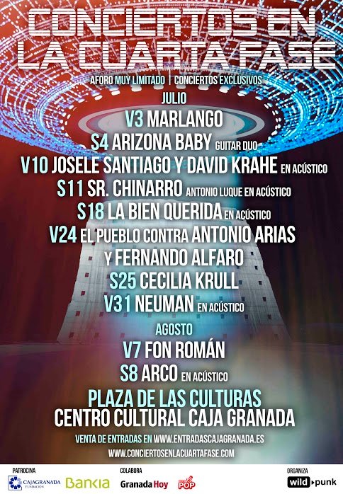 cartel conciertos en la cuarta fase
