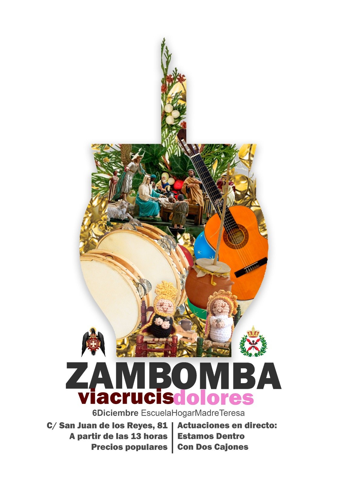 Las cofradías de los Dolores y Vía Crucis celebran el 6 de diciembre una ‘zambombá’.
